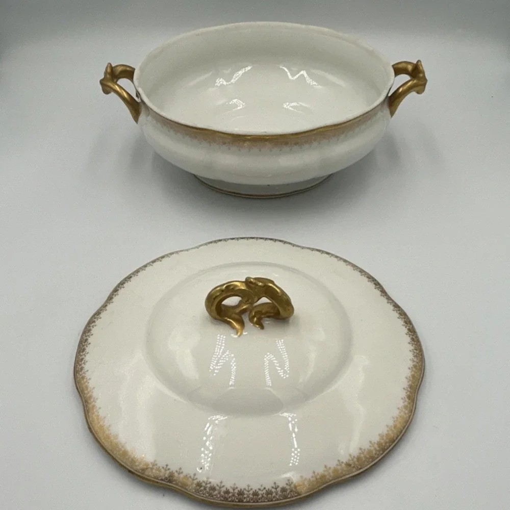This is a Vintage L. Bernardaud & Co. Limoges porcelain serving dish.